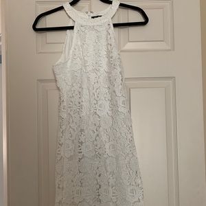 White Lace Homecoming Dress